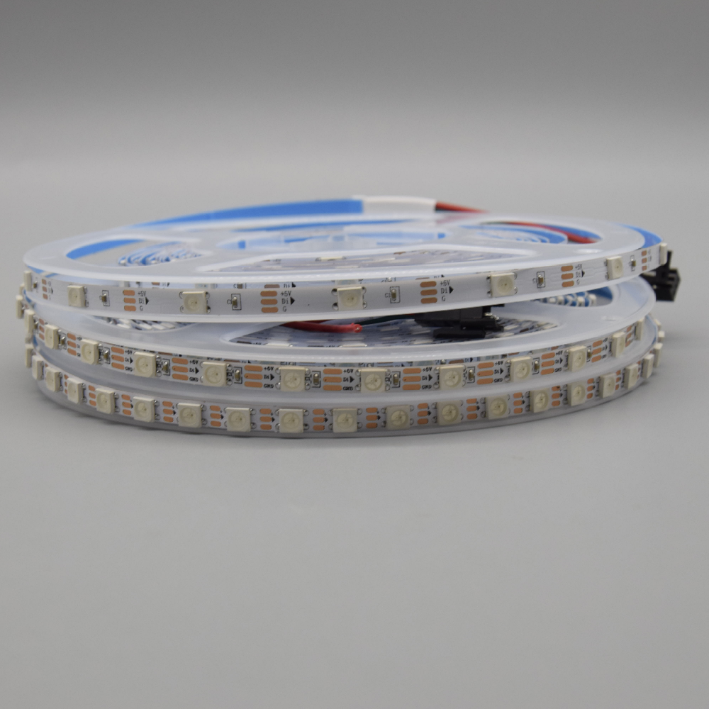 5.5mm 内置2812 5050RGB 5V 单点单控 可编程 LED幻彩灯带