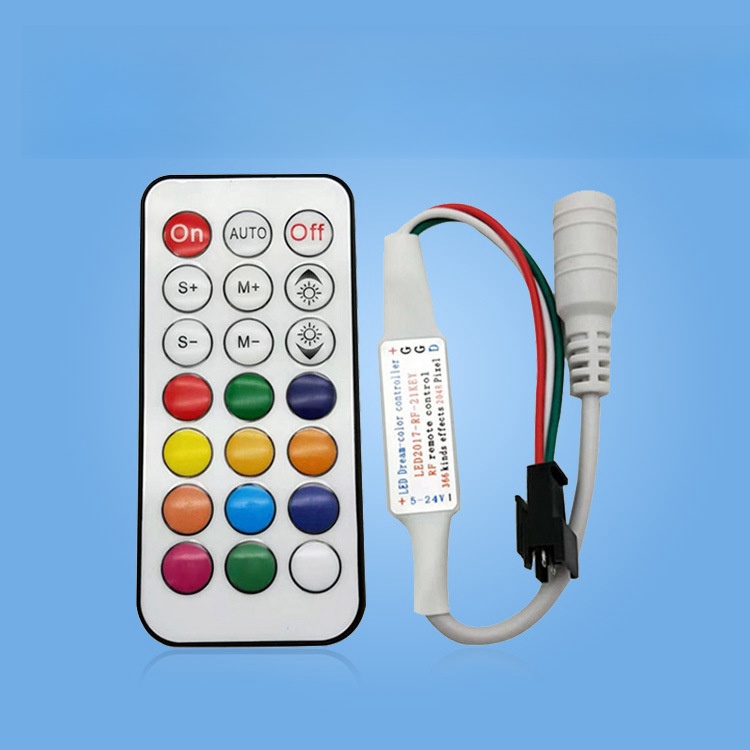 21键幻彩控制器rgb全彩流水跑马调光楼梯led灯带控制器